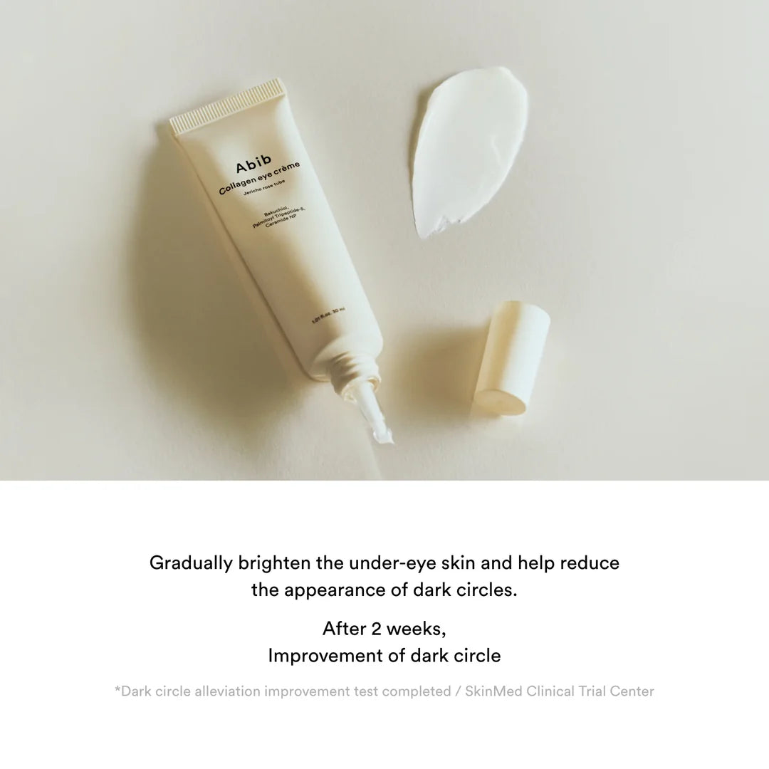 Abib Collagen Jericho Eye Cream with creamy texture – nourishing under-eye cream for sensitive skin