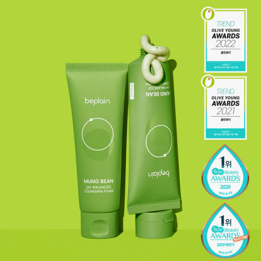 Beplain Mung Bean pH Cleansing Foam bottle – LE AURA Kuwait