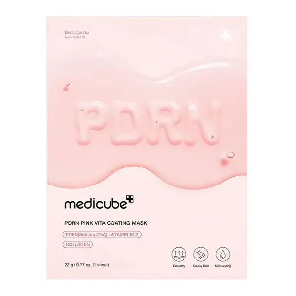 Medicube PDRN Pink Vita Coating Mask – Korean Brightening Face Mask with PDRN for Radiant Skin in Kuwait and GCC