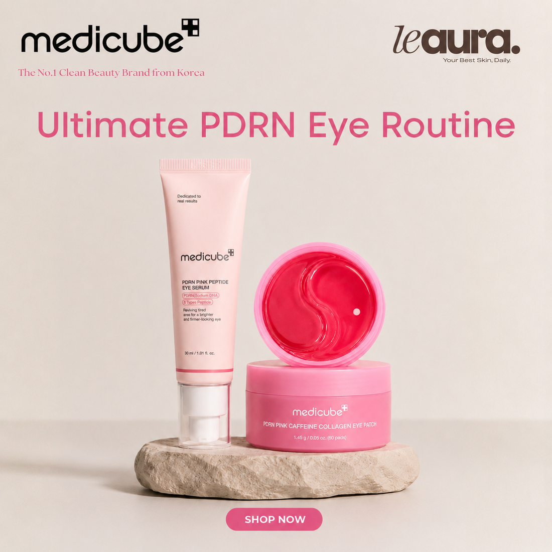 Medicube Ultimate PDRN Eye Routine: PDRN Serum + Collagen Eye Patch