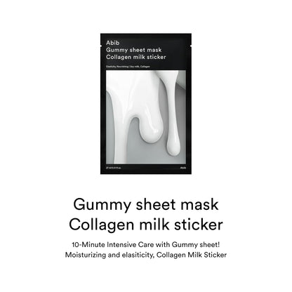 Abib Gummy Sheet Mask Collagen Milk Sticker (10 pack)