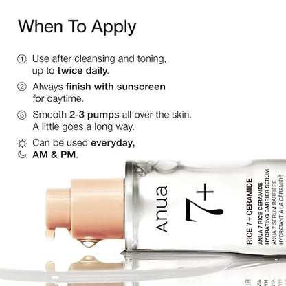 Anua 7 rice ceramide hydrating barrier serum 50ml