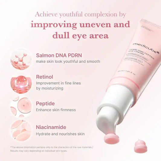Medicube PDRN Pink Peptide Eye Cream for dark circles and fine lines in Kuwait
