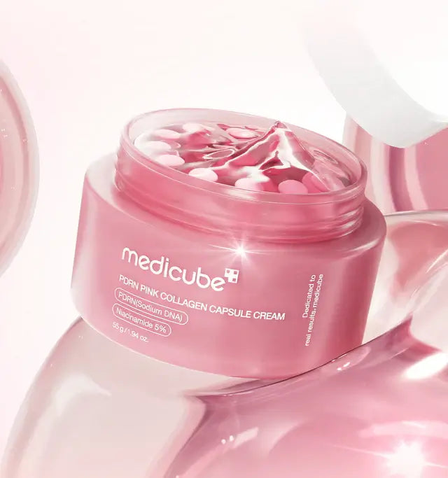 Medicube PDRN Collagen Cream with Visible Capsules – Korean Skincare Innovation for Radiant, Youthful Skin in Kuwait & Middle East