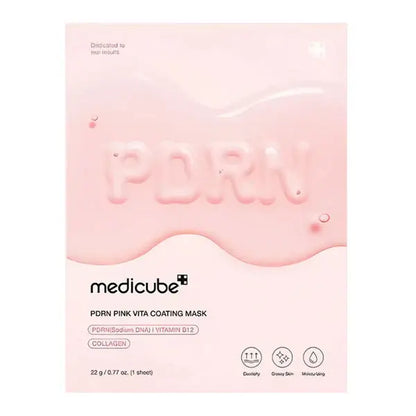 Medicube PDRN Pink Vita Coating Mask – Korean Brightening Face Mask with PDRN for Radiant Skin in Kuwait and GCC